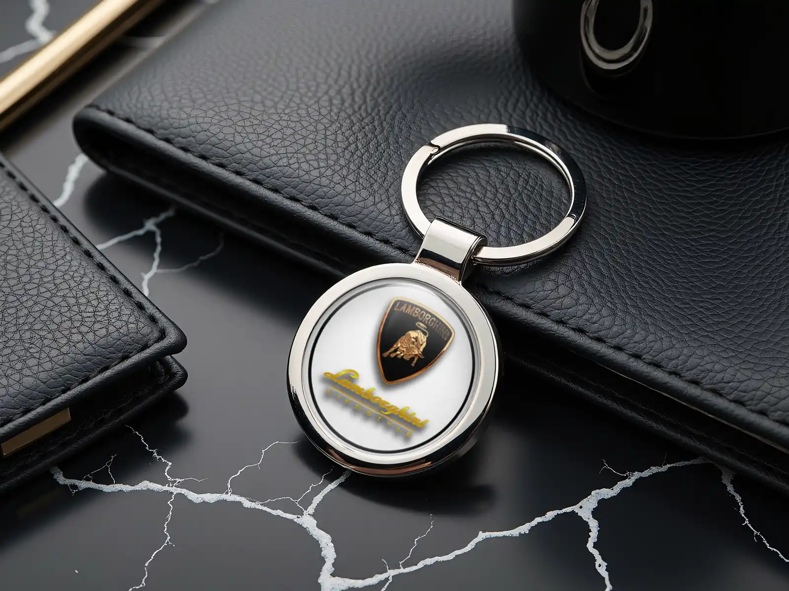 Lamborghini Designer Schlüsselanhänger Ring Luxus Edition
